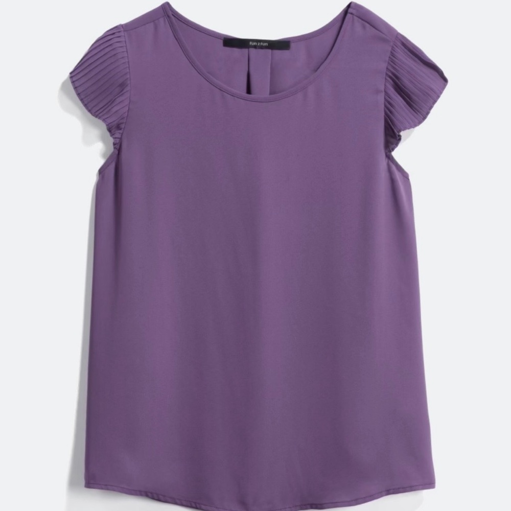 Fun 2 Fun Rosedale Pleated Sleeve Blouse